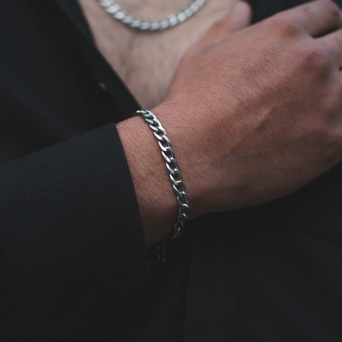 Pulsera cubana SILVER