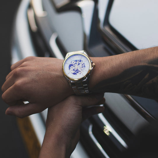 Reloj Bicolor Corazón Abierto Automatico