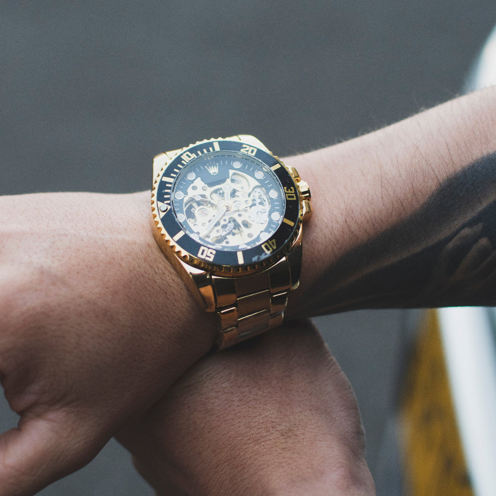 Reloj Tipo Rolex Automático Dorado