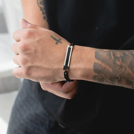 Pulsera con Placa Black