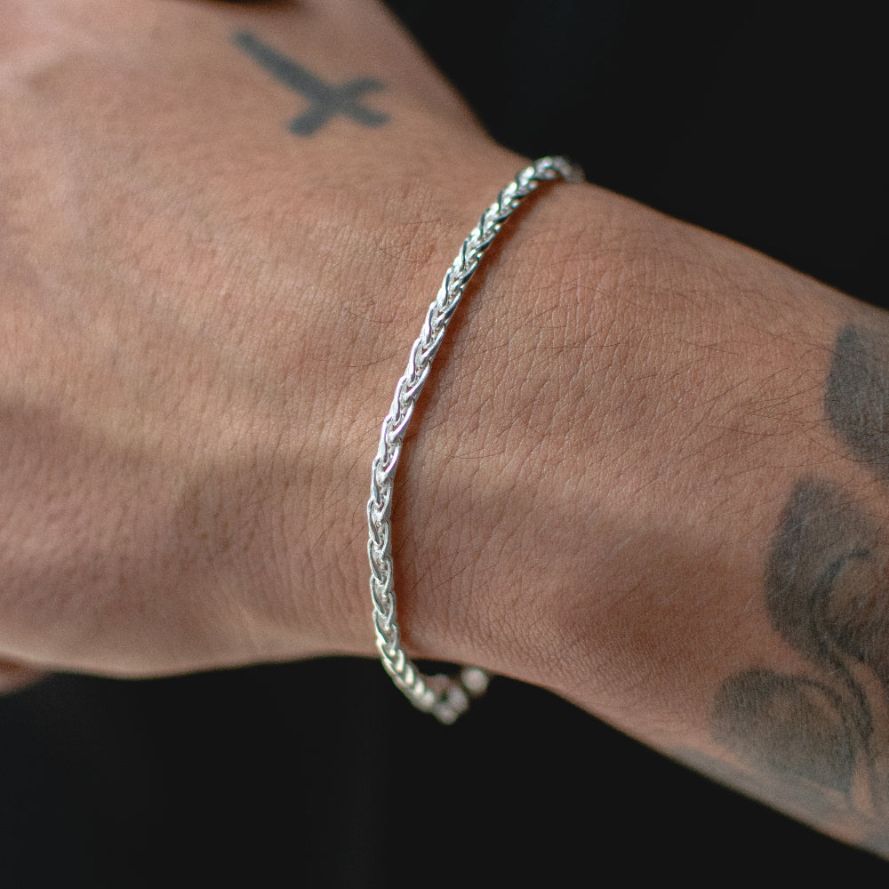 Pulsera Espiga Plata Ley 925