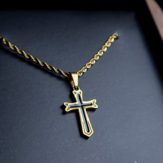 Cadena Yeshua Black GOLD